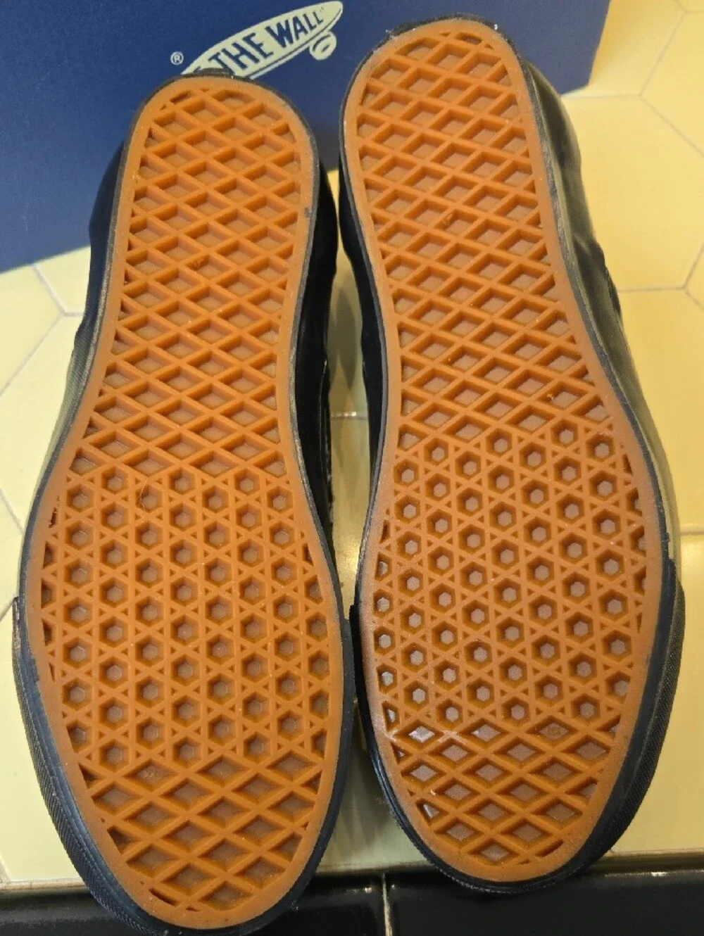 Vans Black & White Houndstooth Slip-On Loafers - Picture 2 of 4